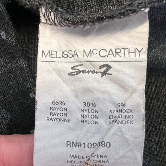 Melissa McCarthy x Seven7‎ Long Sleeve Black Leopard Jersey Tunic Top XL (READ) - Picture 7 of 10